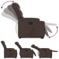 vidaXL Sillón reclinable elevable cuero sintético marrón