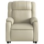 vidaXL Sillón reclinable elevable eléctrico de cuero sintético crema vidaXL Sillón reclinable elevable eléctrico de cuero sintético crema
