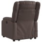 vidaXL Sillón de masaje elevable eléctrico cuero sintético marrón vidaXL Sillón de masaje elevable eléctrico cuero sintético marrón