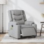 vidaXL Sillón reclinable de masaje eléctrico tela gris claro vidaXL Sillón reclinable de masaje eléctrico tela gris claro