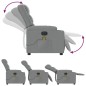 vidaXL Sillón reclinable de masaje eléctrico tela gris claro vidaXL Sillón reclinable de masaje eléctrico tela gris claro