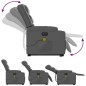 vidaXL Sillón de masaje elevable eléctrico cuero sintético gris vidaXL Sillón de masaje elevable eléctrico cuero sintético gris