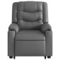 vidaXL Sillón de masaje elevable eléctrico cuero sintético gris vidaXL Sillón de masaje elevable eléctrico cuero sintético gris