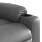 vidaXL Sillón de masaje elevable eléctrico cuero sintético gris vidaXL Sillón de masaje elevable eléctrico cuero sintético gris