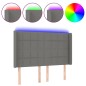 vidaXL Cabecero con LED de tela gris oscuro 147x16x118/128 cm vidaXL Cabecero con LED de tela gris oscuro 147x16x118/128 cm