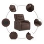 vidaXL Sillón reclinable eléctrico de cuero sintético marrón vidaXL Sillón reclinable eléctrico de cuero sintético marrón