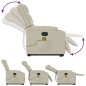 vidaXL Sillón de masaje elevable eléctrico cuero sintético crema