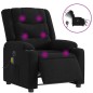 vidaXL Sillón reclinable de masaje eléctrico tela negro vidaXL Sillón reclinable de masaje eléctrico tela negro