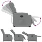 vidaXL Sillón eléctrico reclinable elevable de tela gris claro vidaXL Sillón eléctrico reclinable elevable de tela gris claro