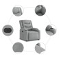 vidaXL Sillón eléctrico reclinable elevable de tela gris claro vidaXL Sillón eléctrico reclinable elevable de tela gris claro