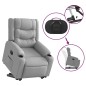 vidaXL Sillón eléctrico reclinable elevable de tela gris claro vidaXL Sillón eléctrico reclinable elevable de tela gris claro