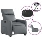 vidaXL Sillón reclinable eléctrico de cuero sintético gris vidaXL Sillón reclinable eléctrico de cuero sintético gris