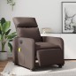 vidaXL Sillón de masaje reclinable eléctrico cuero sintético marrón vidaXL Sillón de masaje reclinable eléctrico cuero sintético marrón