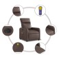 vidaXL Sillón de masaje reclinable eléctrico cuero sintético marrón vidaXL Sillón de masaje reclinable eléctrico cuero sintético marrón