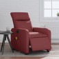 vidaXL Sillón de masaje reclinable de cuero artificial rojo tinto vidaXL Sillón de masaje reclinable de cuero artificial rojo tinto