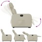 vidaXL Sillón reclinable elevable cuero artificial color crema vidaXL Sillón reclinable elevable cuero artificial color crema