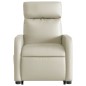 vidaXL Sillón reclinable elevable cuero artificial color crema vidaXL Sillón reclinable elevable cuero artificial color crema