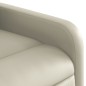 vidaXL Sillón reclinable elevable cuero artificial color crema vidaXL Sillón reclinable elevable cuero artificial color crema