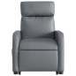 vidaXL Sillón reclinable elevable cuero artificial gris vidaXL Sillón reclinable elevable cuero artificial gris