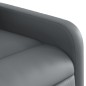 vidaXL Sillón reclinable elevable cuero artificial gris vidaXL Sillón reclinable elevable cuero artificial gris