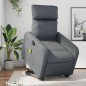 vidaXL Sillón reclinable de masaje de pie cuero artificial gris vidaXL Sillón reclinable de masaje de pie cuero artificial gris