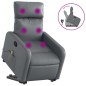 vidaXL Sillón reclinable de masaje de pie cuero artificial gris vidaXL Sillón reclinable de masaje de pie cuero artificial gris
