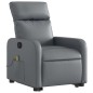 vidaXL Sillón reclinable de masaje de pie cuero artificial gris vidaXL Sillón reclinable de masaje de pie cuero artificial gris