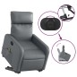 vidaXL Sillón reclinable de masaje de pie cuero artificial gris vidaXL Sillón reclinable de masaje de pie cuero artificial gris