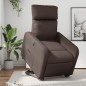vidaXL Sillón reclinable elevable eléctrico de cuero sintético marrón vidaXL Sillón reclinable elevable eléctrico de cuero sintético marrón