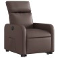 vidaXL Sillón reclinable elevable eléctrico de cuero sintético marrón vidaXL Sillón reclinable elevable eléctrico de cuero sintético marrón