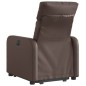 vidaXL Sillón reclinable elevable eléctrico de cuero sintético marrón vidaXL Sillón reclinable elevable eléctrico de cuero sintético marrón