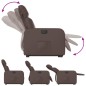 vidaXL Sillón reclinable elevable eléctrico de cuero sintético marrón vidaXL Sillón reclinable elevable eléctrico de cuero sintético marrón
