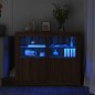 vidaXL Mesitas de noche luces LED 2 uds madera ingeniería roble marrón vidaXL Mesitas de noche luces LED 2 uds madera ingeniería roble marrón