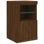 vidaXL Mesitas de noche luces LED 2 uds madera ingeniería roble marrón vidaXL Mesitas de noche luces LED 2 uds madera ingeniería roble marrón