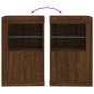 vidaXL Mesitas de noche luces LED 2 uds madera ingeniería roble marrón vidaXL Mesitas de noche luces LED 2 uds madera ingeniería roble marrón