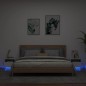 vidaXL Mesitas de noche con luces LED 2 unidades blanco 40x39x37 cm vidaXL Mesitas de noche con luces LED 2 unidades blanco 40x39x37 cm