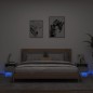 vidaXL Mesitas de noche con luces LED 2 uds gris Sonoma 40x39x37 cm vidaXL Mesitas de noche con luces LED 2 uds gris Sonoma 40x39x37 cm