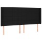 vidaXL Cabecero con LED de tela negro 183x16x118/128 cm vidaXL Cabecero con LED de tela negro 183x16x118/128 cm