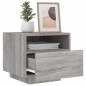 vidaXL Mesitas de noche con luces LED 2 uds gris Sonoma 40x39x37 cm vidaXL Mesitas de noche con luces LED 2 uds gris Sonoma 40x39x37 cm