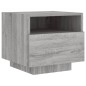 vidaXL Mesitas de noche con luces LED 2 uds gris Sonoma 40x39x37 cm vidaXL Mesitas de noche con luces LED 2 uds gris Sonoma 40x39x37 cm