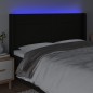 vidaXL Cabecero con LED de tela negro 183x16x118/128 cm vidaXL Cabecero con LED de tela negro 183x16x118/128 cm