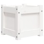 vidaXL Jardinera de madera maciza de pino blanca 31x31x31 cm vidaXL Jardinera de madera maciza de pino blanca 31x31x31 cm