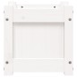 vidaXL Jardinera de madera maciza de pino blanca 31x31x31 cm vidaXL Jardinera de madera maciza de pino blanca 31x31x31 cm