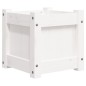 vidaXL Jardinera de madera maciza de pino blanca 31x31x31 cm vidaXL Jardinera de madera maciza de pino blanca 31x31x31 cm