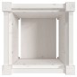 vidaXL Jardinera de madera maciza de pino blanca 31x31x31 cm vidaXL Jardinera de madera maciza de pino blanca 31x31x31 cm