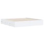 vidaXL Estructura cama con cajones madera ingeniería blanca 200x200 cm vidaXL Estructura cama con cajones madera ingeniería blanca 200x200 cm