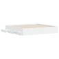 vidaXL Estructura cama con cajones madera ingeniería blanca 200x200 cm vidaXL Estructura cama con cajones madera ingeniería blanca 200x200 cm