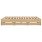 vidaXL Cama con cajones madera ingeniería roble Sonoma 200x200 cm vidaXL Cama con cajones madera ingeniería roble Sonoma 200x200 cm