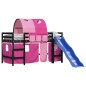 vidaXL Cama alta para niños con túnel madera pino rosa 80x200 cm vidaXL Cama alta para niños con túnel madera pino rosa 80x200 cm