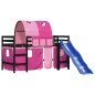 vidaXL Cama alta para niños con túnel madera pino rosa 80x200 cm vidaXL Cama alta para niños con túnel madera pino rosa 80x200 cm
